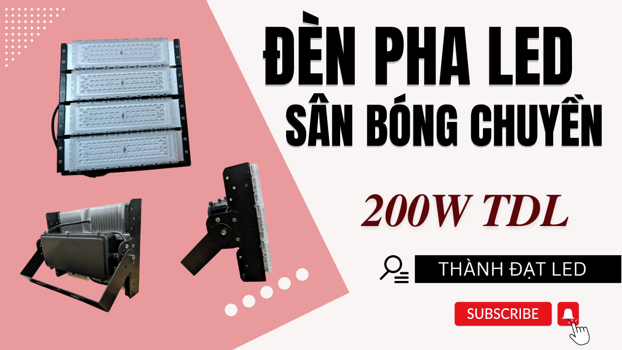 Đèn pha led sân bóng chuyền chống chói 200w