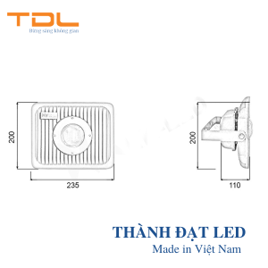 Đèn pha LED chống nổ 50w TDL