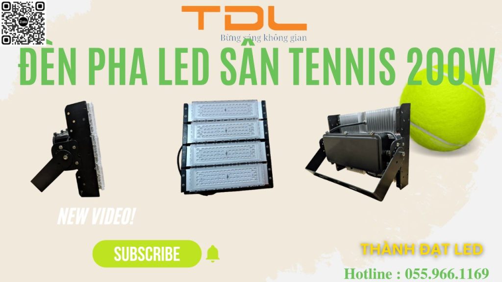 Đèn pha led sân tennis 200w chất lượng