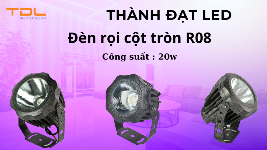 đèn led rọi cột tròn 20w