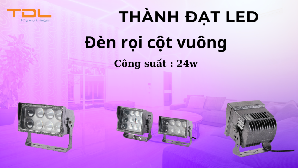 đèn rọi cột vuông 24w